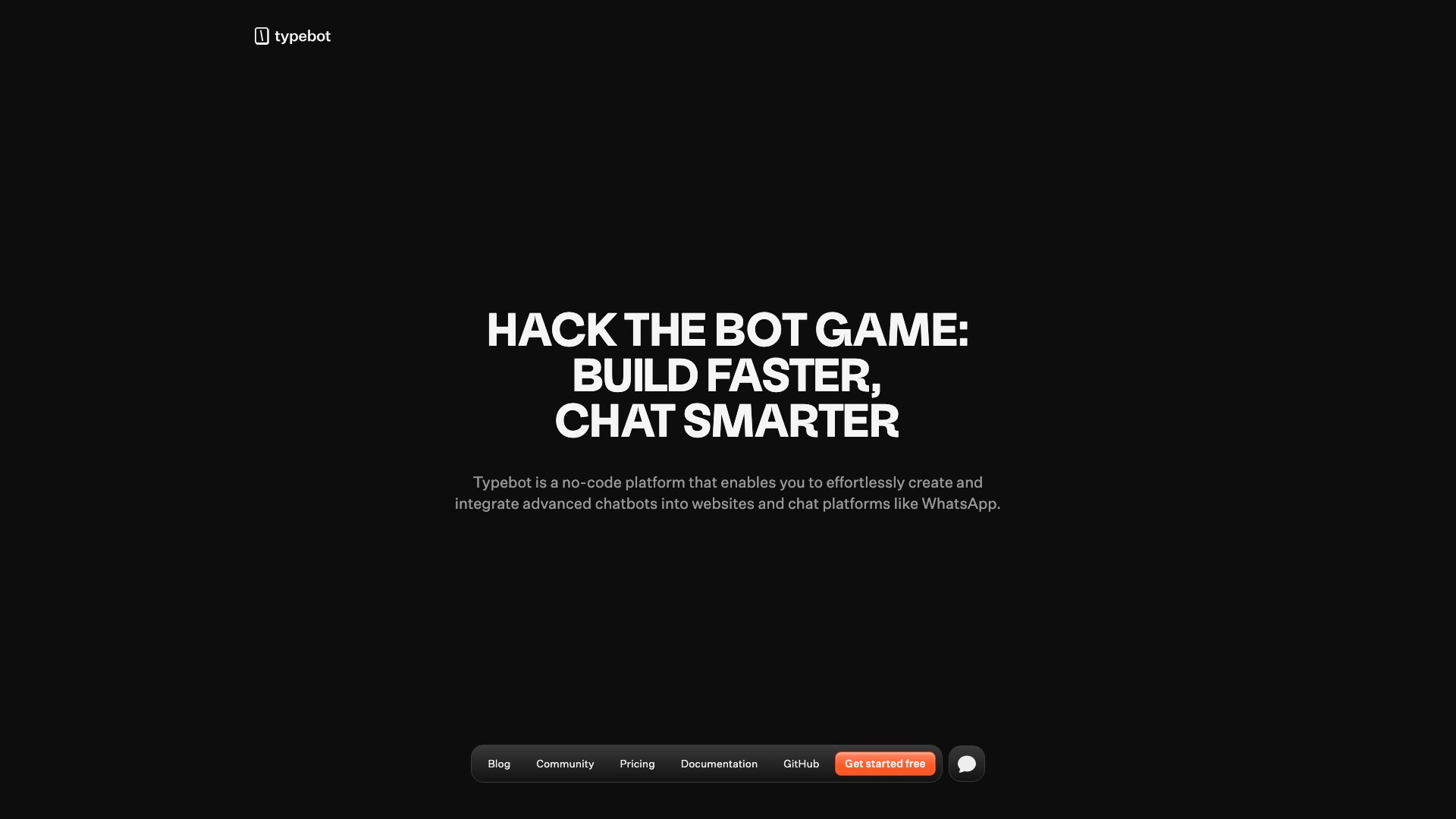 Typebot homepage